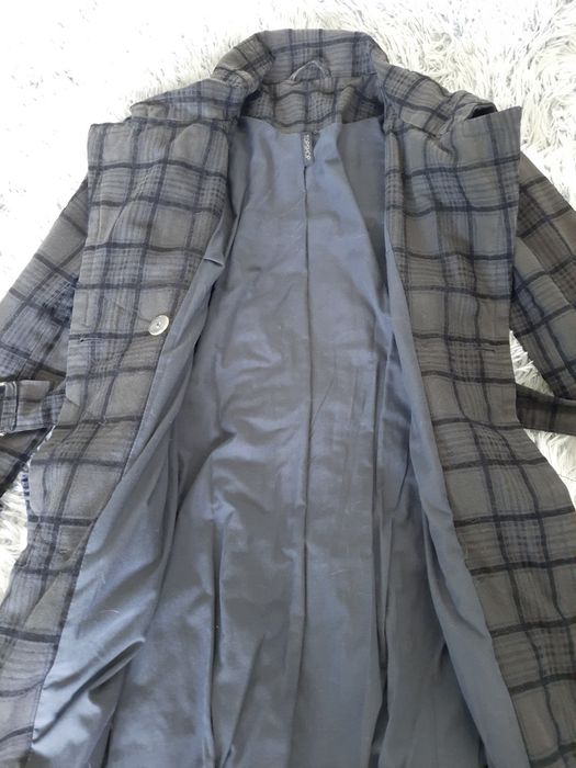 Długi płaszcz w kratkę Topshop