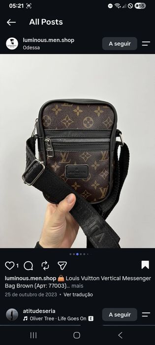 Mala Vertical Messenger Bag Louis Vuitton