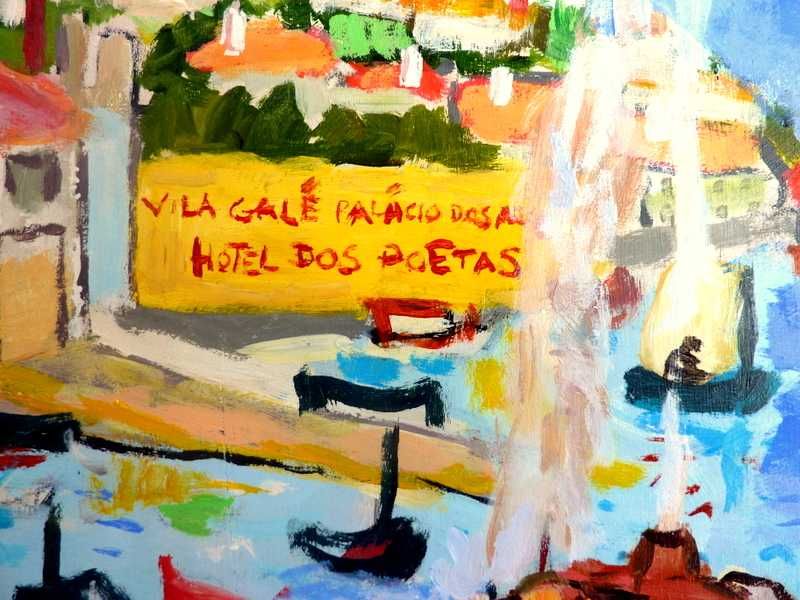 Quadro a óleo em madeira assinado