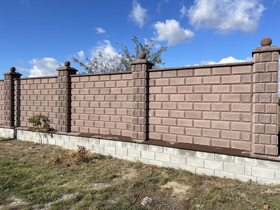 Забори з блоків під ключ• Монтаж парканів • Доступні ціни