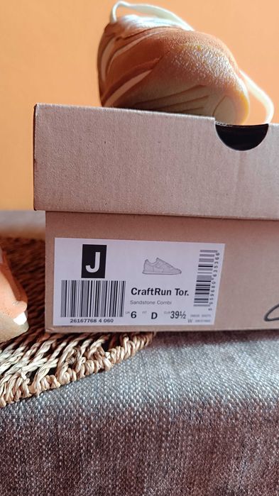 Ténis de couro Clarks Craft Run N39 1/2 Novo