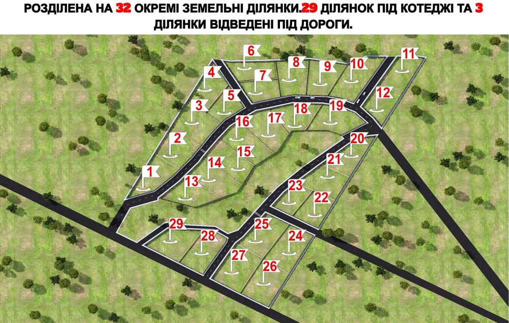 Продаж ділянки під інвестицію/котеджне містечко в мальовничому місці