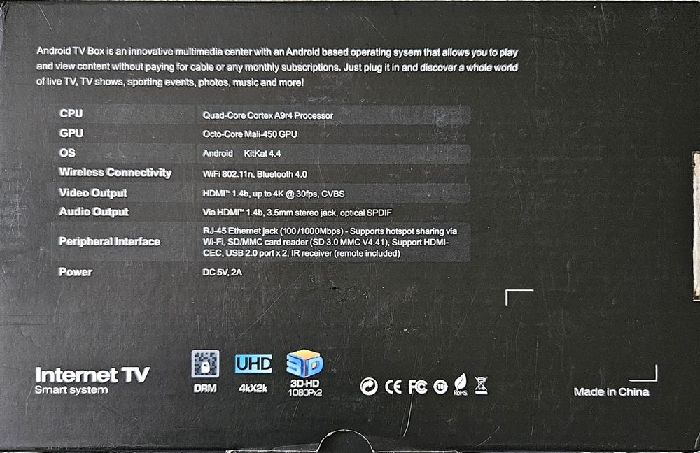 TV Box Android TV 4K M8S+