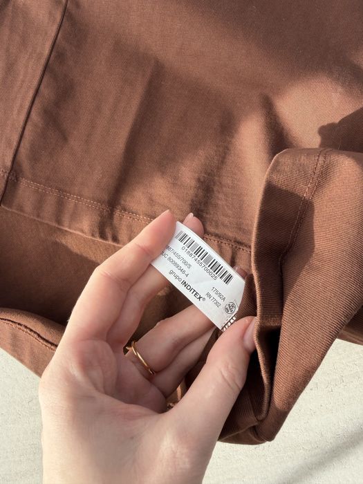 Футболка zara коричнева s