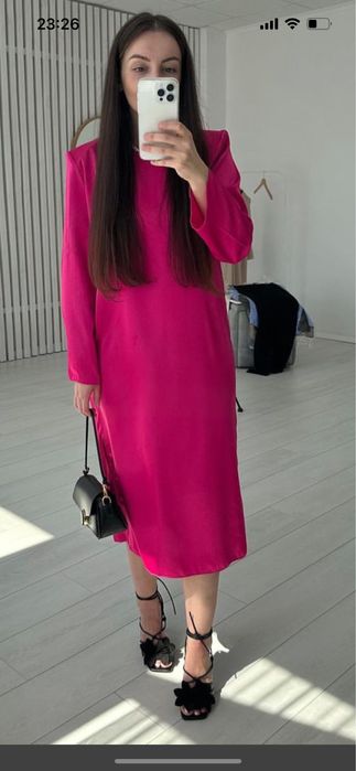 Сукня шовк сатин   м/л плаття  муслін чорне