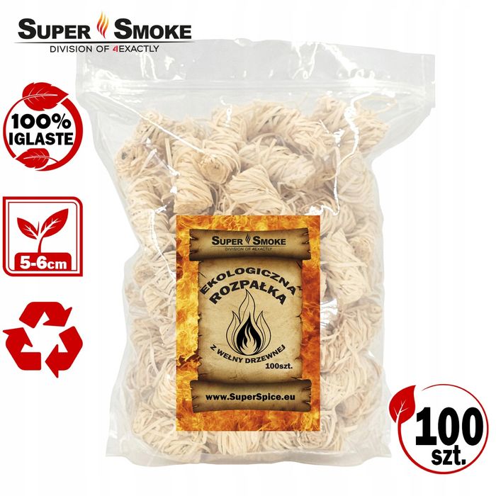 Rozpałka Ekologiczna Super Smoke - 100 sztuk