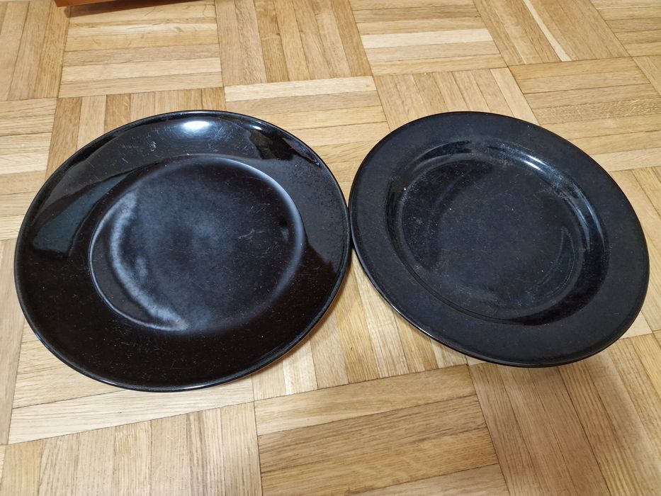 Czarna zastawa stołowa serwis 17el. + gratis