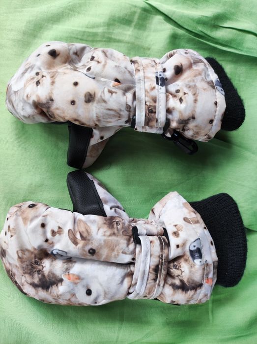 Краги, теплые рукавицы с животными, Н&М до 5 лет, очень красивые