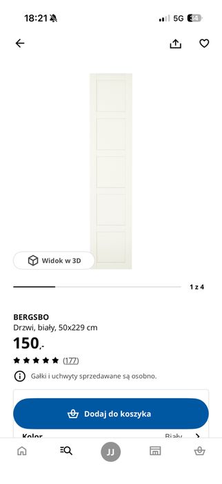 Drzwi Bergsbo biale