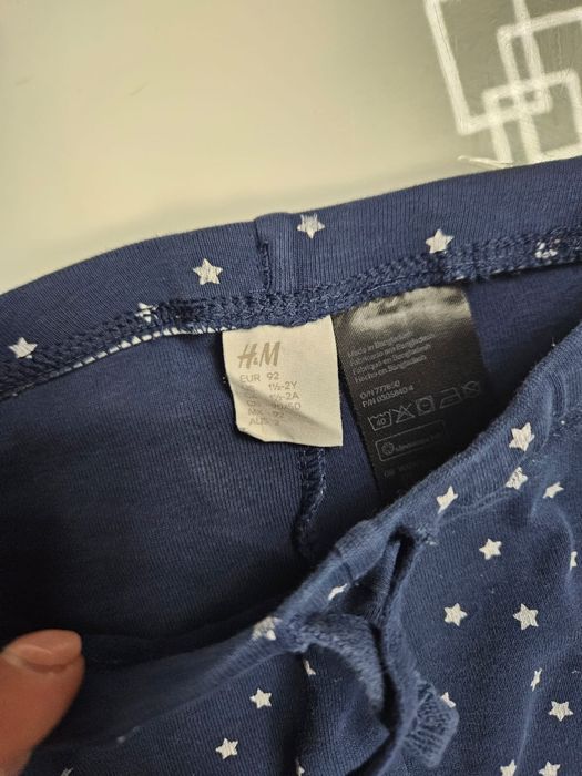 Leginsy granatowe w gwiazdki H&M rozmiar 92 dziewczęce