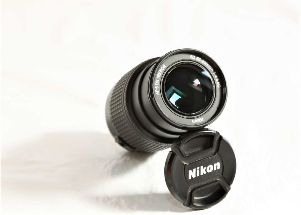 Lente Nikon AF-S 55-200mm objetiva em boas condições