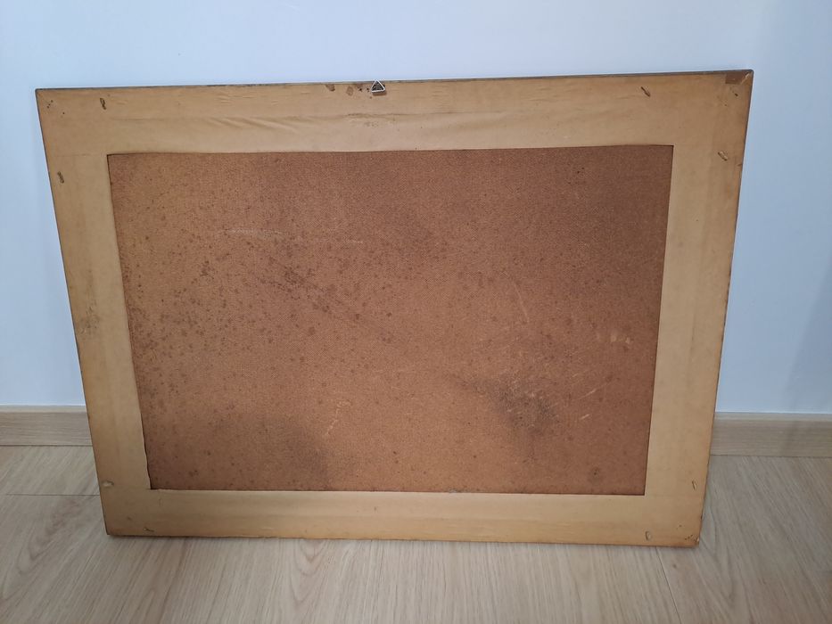 Quadro vintage moldura dourada