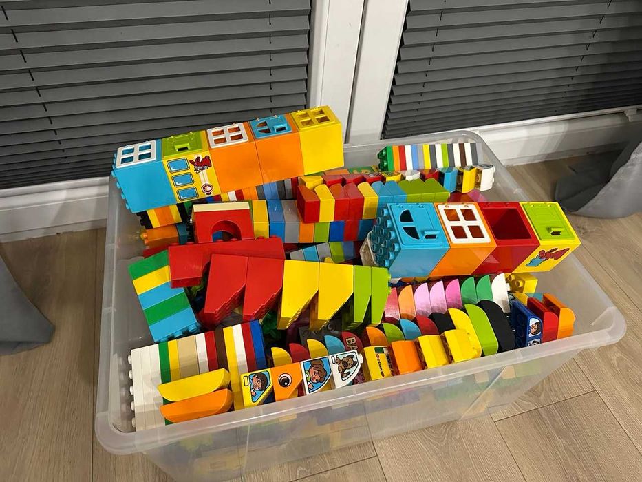 LEGO DUPLO – bardzo duży zestaw + pojazdy, zwierzęta, figurki