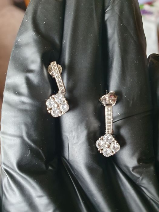 Срібні сережки 925 проба Van Cleef