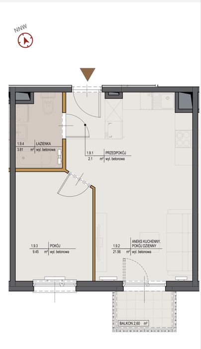 Mieszkanie 37 m², Bieżanowska -Kraków , 2pokoje - Widok 6
