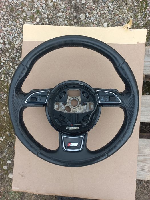Kierownica trójramienna skórzana sline audi a4 b8 a5 8t q5 8r lift