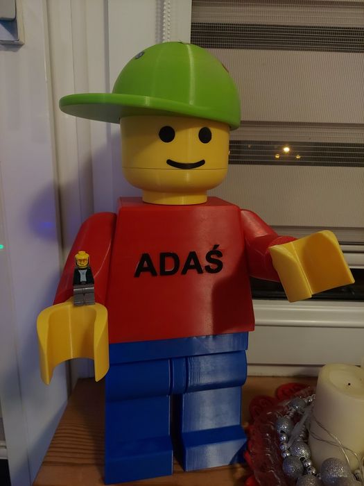 Ludzik LEGO, wysokość 40cm, druk 3D