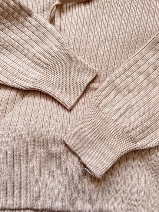 Бежевий теплий костюм в рубчик на 5-6р