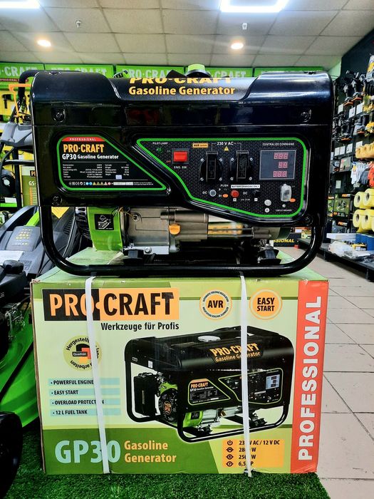 Генератор Procraft GP30 (в наличии)

Надійне джерело електроенергії