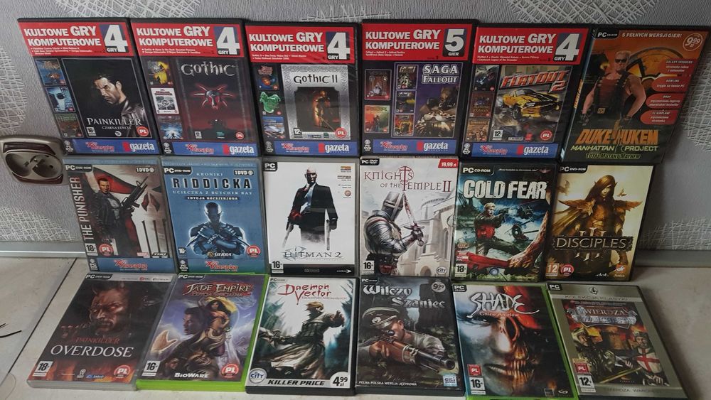Gry PC na komputer różne tytuły 50 sztuk Punisher Hitman Sammy Sims