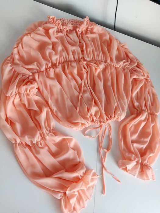 Stylowa bluzka koszula falbaniasta r.UNI