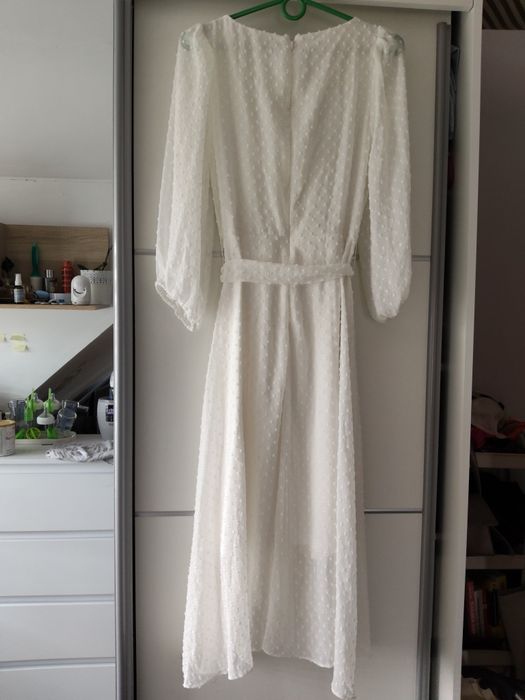 Biała sukienka MIDI DKNY M