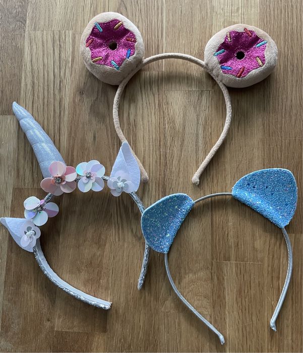 Claires 3 x Opaska do włosów dla dziewczynki Unicorn