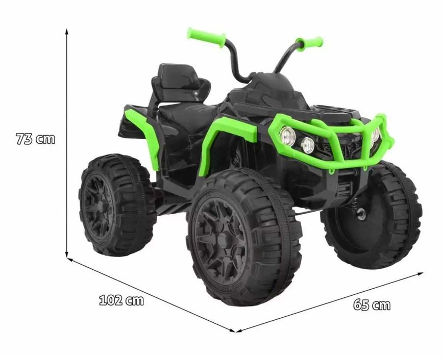 Quad na akumulator ATV BDM0906 Czarno-Zielony do 30 kg