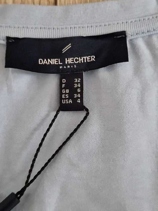 Daniel Hechter błękitny T-shirt z 3/4 rękawem