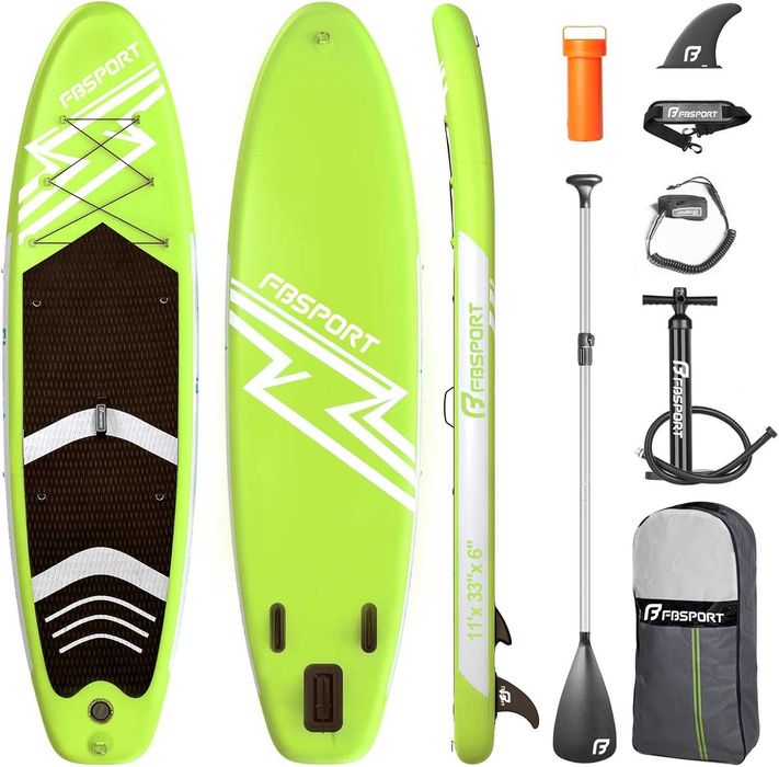 Deska SUP dmuchana FBSPORT 335 cm + wiosło aluminiowe i pompka zestaw