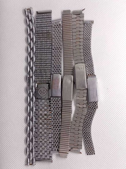 Ремешки к женским  часам нержавейки из ссср и не только, луч и другие