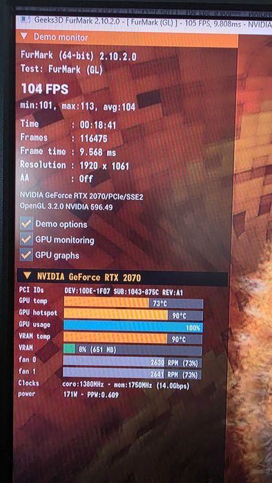 Nvidia Geforce Asus RTX 2070513328505842585604