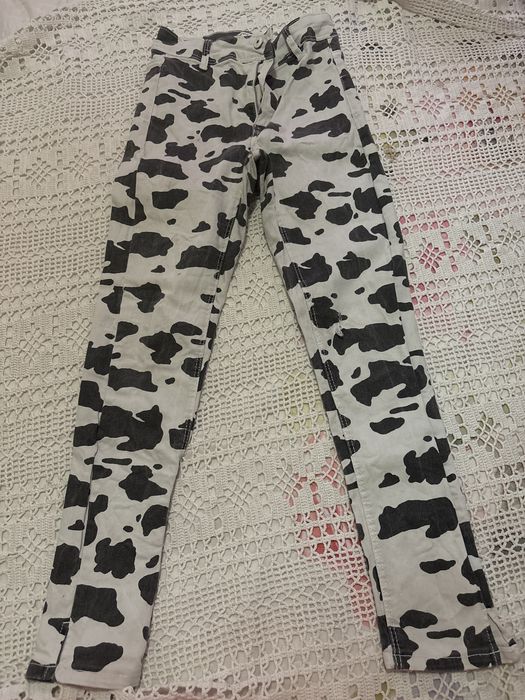 Calças ganga preto e branco