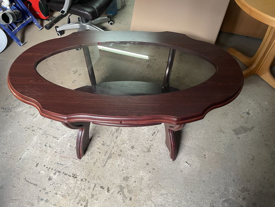 Stolik kawowy z szybą Stół