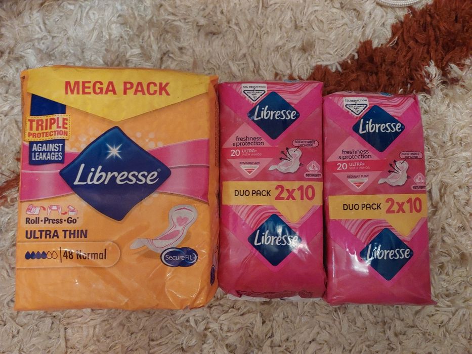 Прокладки libresse ,Bella ,Naturella, нові Протерміновані