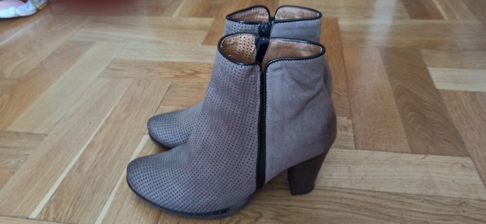 Botki skórzane wiosenne rozmiar 39