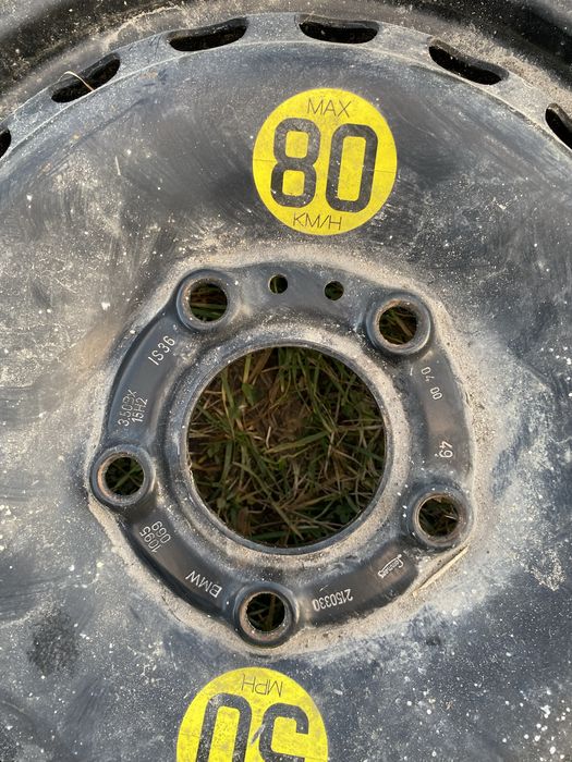 BMW koło zapasowe dojazdowe R15 5x120 ET36 OEM E46 E36