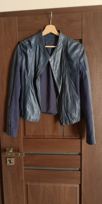 Kurtka skóra granatowa Stradivarius