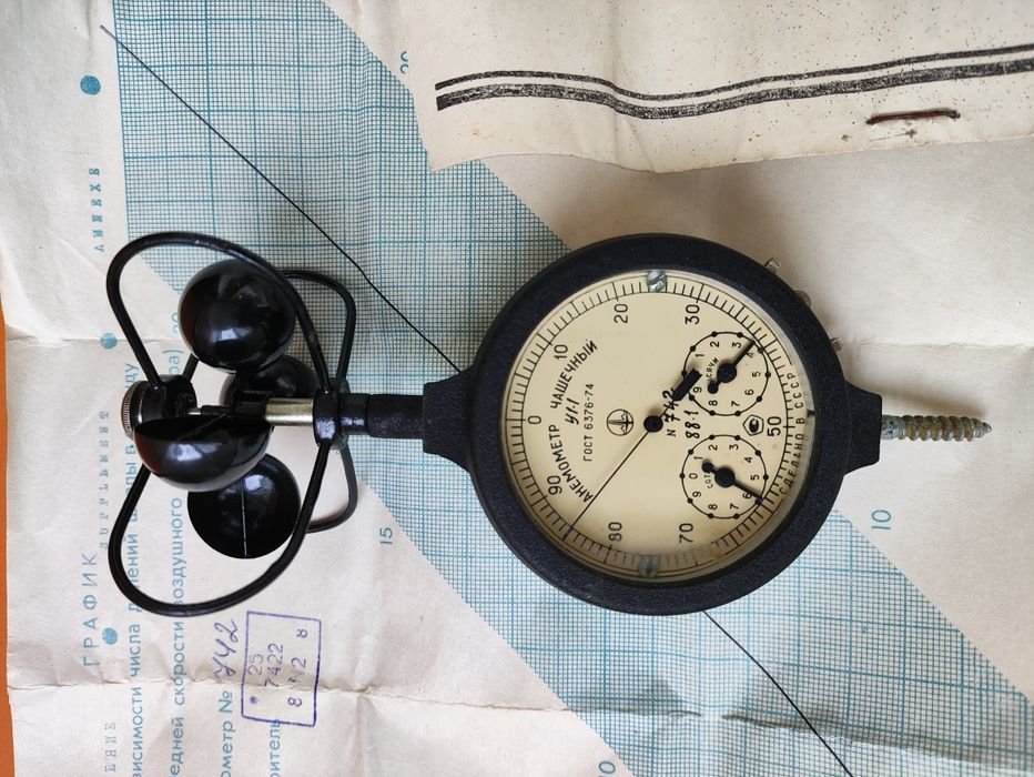 Анемометр чашечный МС-13 СССР 1988 г.