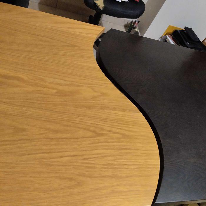 Secretária moderna castanho venguê design exclusivo como nova