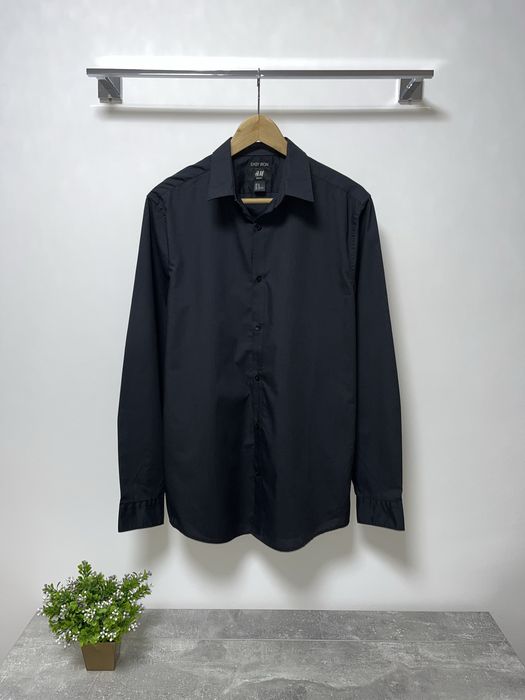 H&M рубашка мужская black & blue 2шт / Размер М