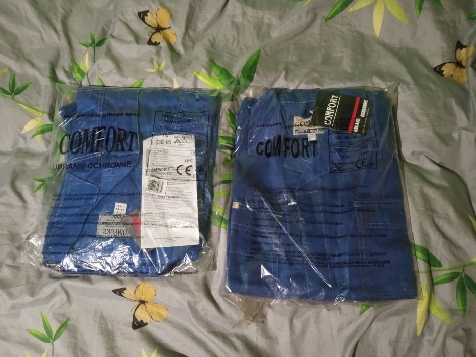 Komplety odzieży ochronnej ogrodniczki+bluza marki Comfort nowe