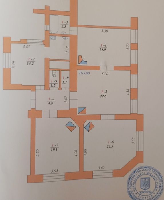 Продається 4-кімнатна квартира  по вул.Гете(р-н Драмтеатру)..