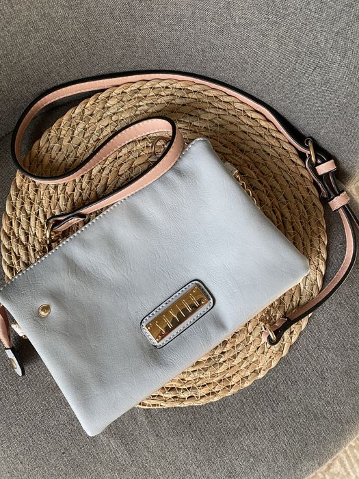 Сумочка клатч ніжно рожева / блакитна