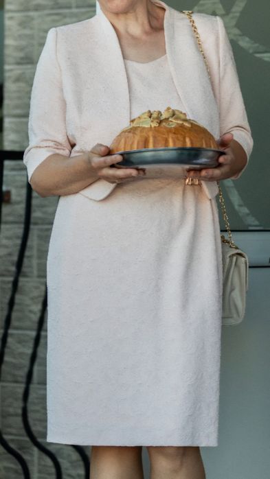 Garsonka komplet sukienka plus żakiet rozmiar 40