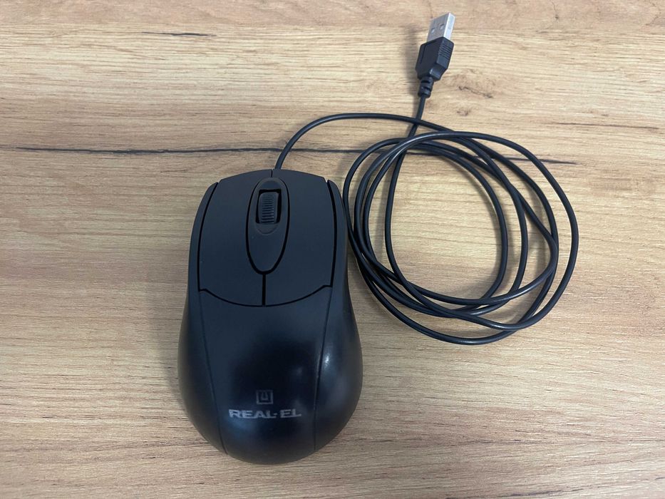 Мишка комп'ютерна Real-El RM-207 USB Black