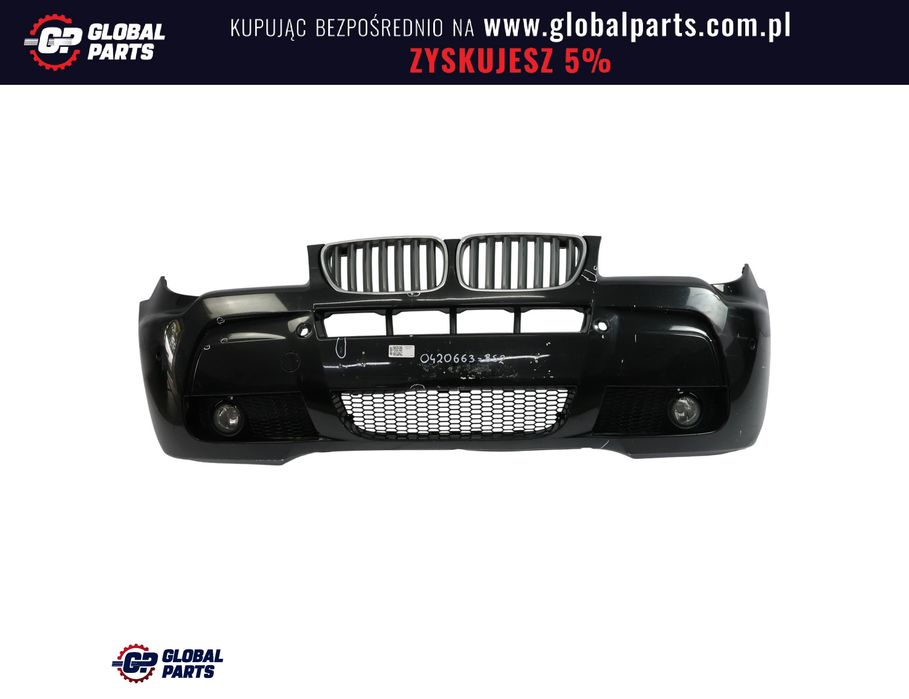 BMW X3 E83 LCI Zderzak Przedni M-Pakiet PDC Black Sapphire Czarny