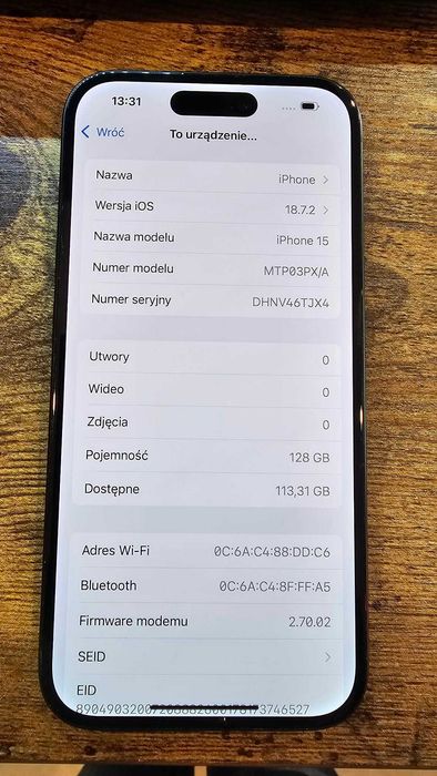 Iphone 15 128Gb Black Bat: 86% IGŁA Gwarancja/SklepGSM/Lwsk