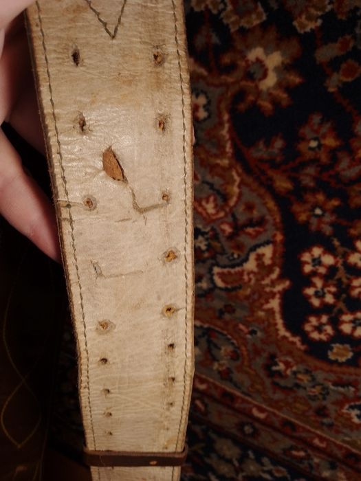 Офицерский ремень СССР 1950-60 годы,в коллекцию длина 1,2м ширина 5см