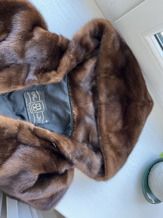 Норкова шуба із цільної норки розмір 46-48